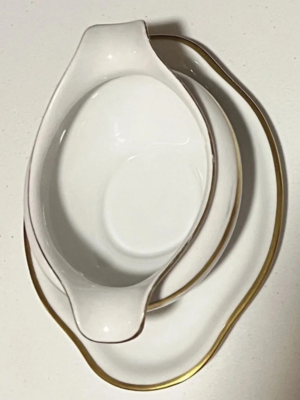 Eschenbach Bavaria Germany Baronet Porcelain China  Gravy Boat Underplate Regina